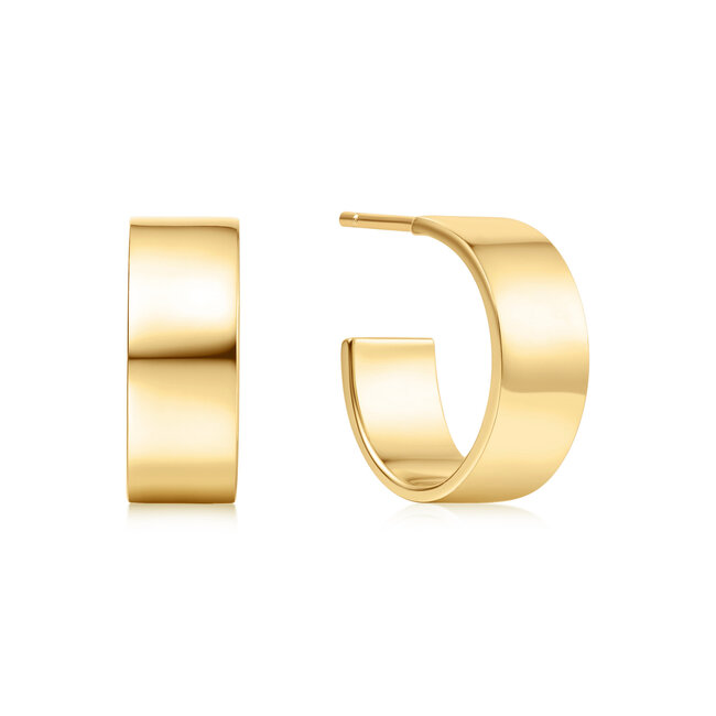 Ania Haie Oorring Flat Medium Hoop