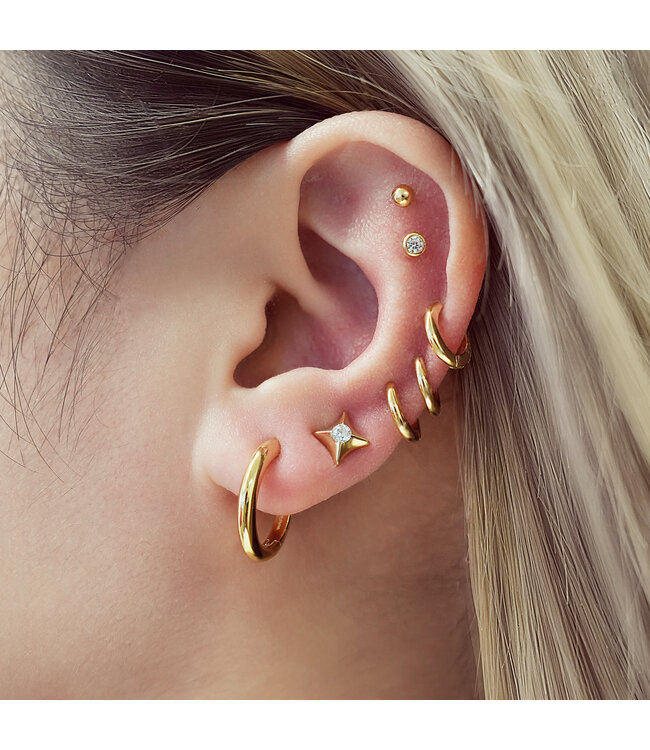 Ania Haie Oorring Tube Small Huggie Hoop