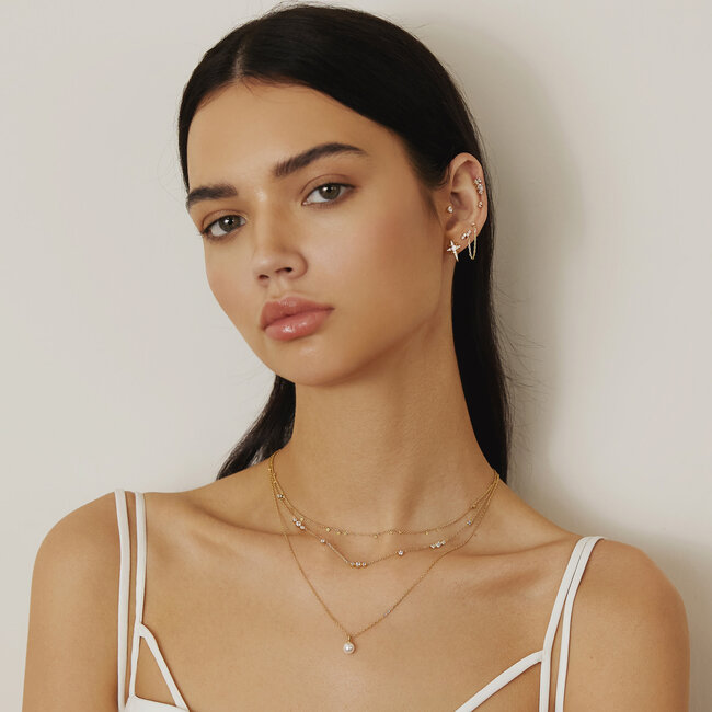 Ania Haie Halsketting Mini Disc Drop Stacking Gold