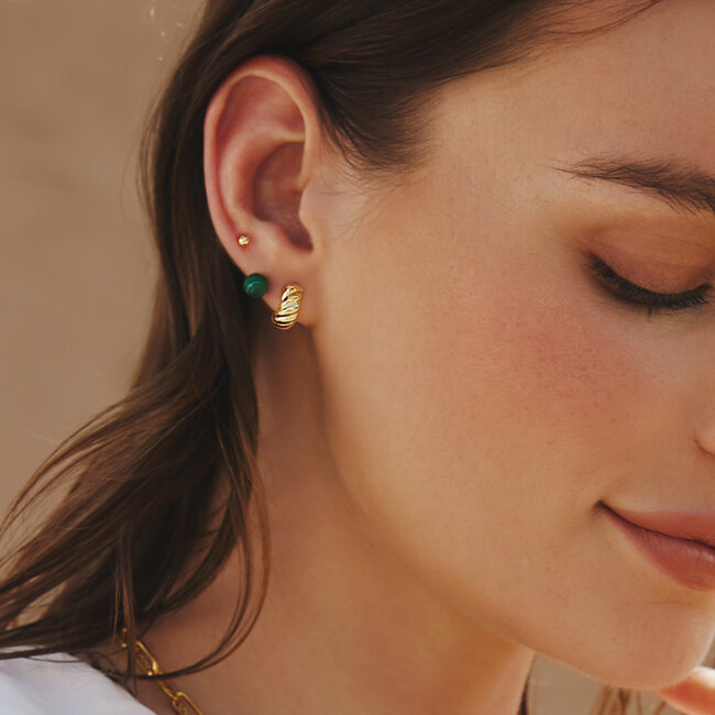 Ania Haie Oorring Bold Texture Small Huggie Hoop