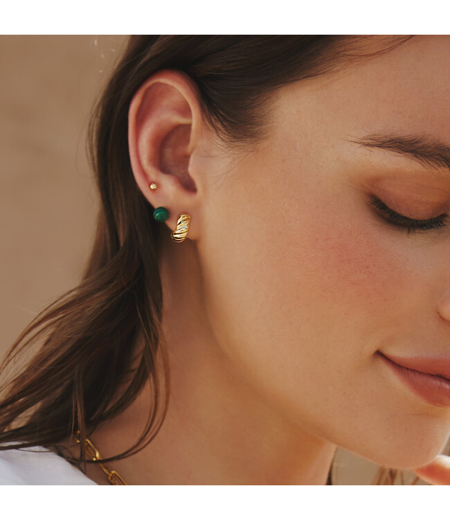 Ania Haie Oorring Bold Texture Small Huggie Hoop