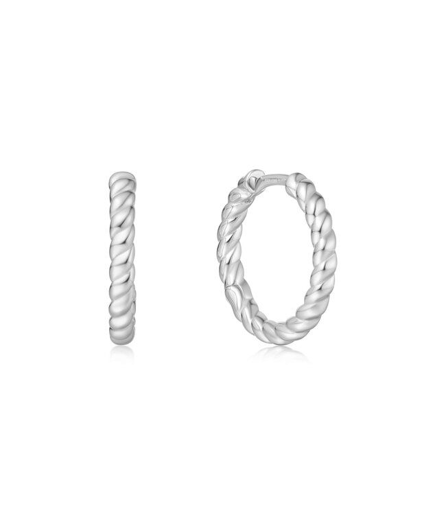 Ania Haie Oorring Texture Medium Huggie Hoop