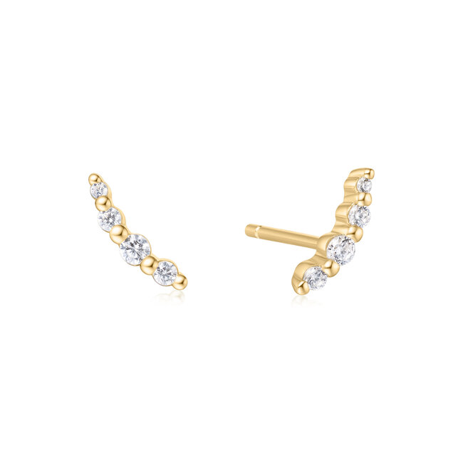 Ania Haie Oorring Bezel Beaded Stone Stud
