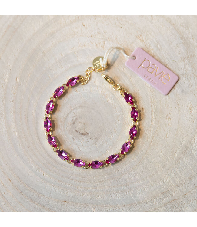 Paviè Armband Blancka Fucsia