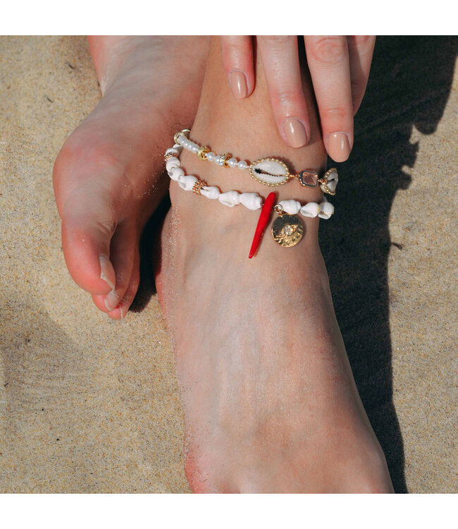 Hipanema Enkelbandje Izmir Blanc