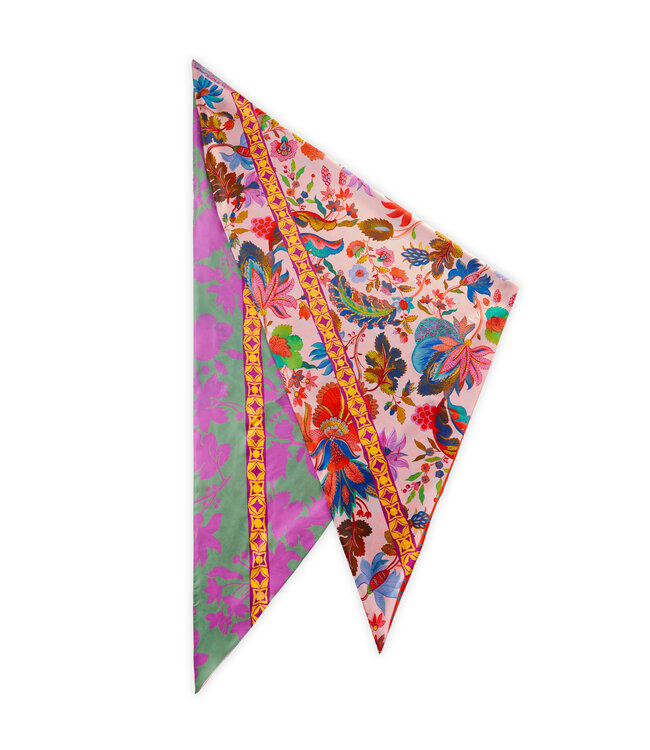 Codello Sjaal Triangle Pattern Mix Silk Red