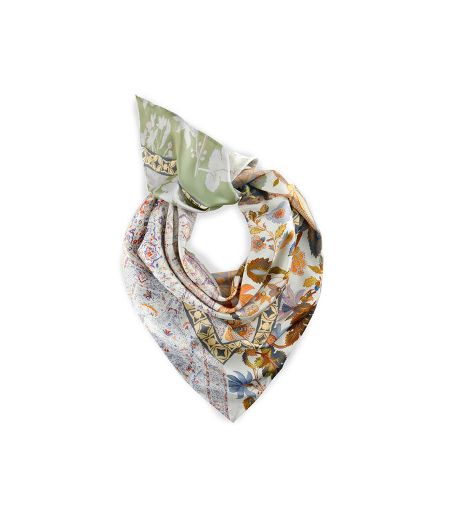 Codello Sjaal Triangle Pattern Mix Silk Beige