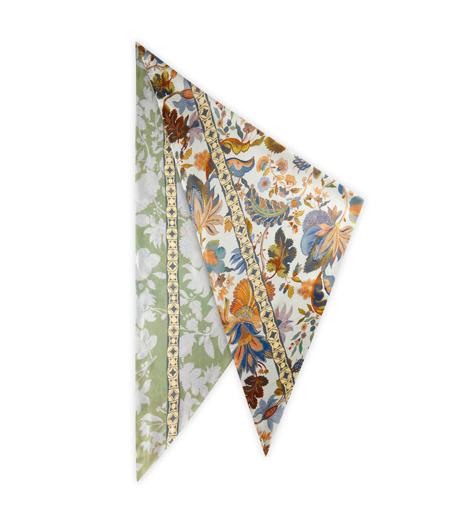 Codello Sjaal Triangle Pattern Mix Silk Beige