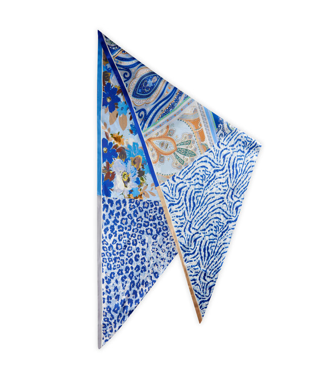 Codello Sjaal Triangle Pattern Mix Blue