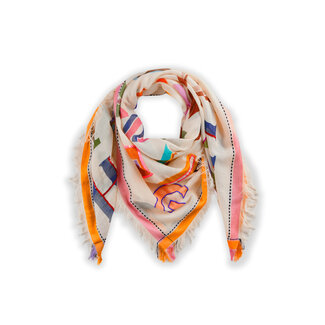 Codello Sjaal Triangle Cotton Beige