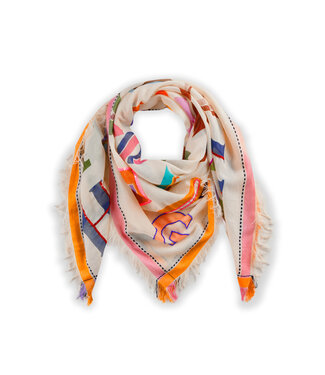 Codello Sjaal Triangle Cotton Beige