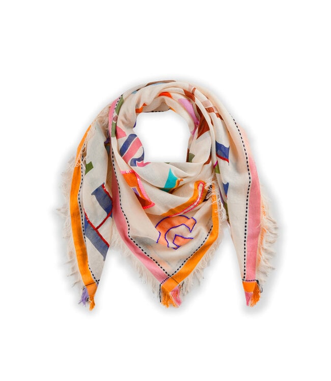 Codello Sjaal Triangle Cotton Beige