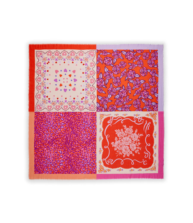 Codello Sjaal Square Pattern Mix