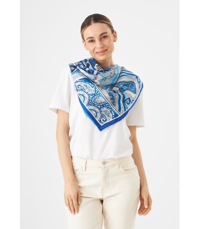 Codello Sjaal Triangle Pattern Mix Blue
