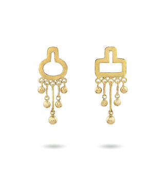 Christine Bekaert Oorring Pyxis Small/Gold beads