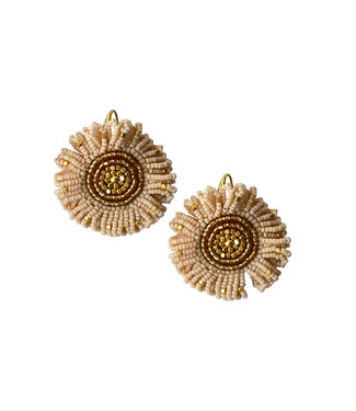 Ibu Jewels Oorring Mala Antique Beige