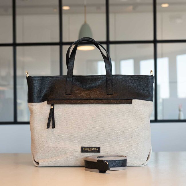 Carol J Handtas Alastina Cuoio/Nero