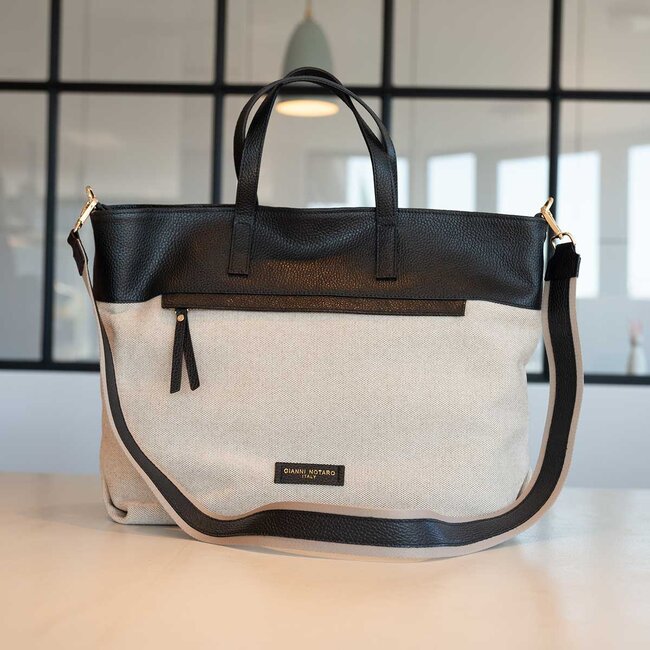 Carol J Handtas Alastina Cuoio/Nero