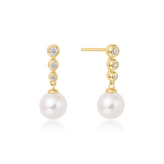 Ania Haie Oorring Tennis beaded stone pearl drop stud
