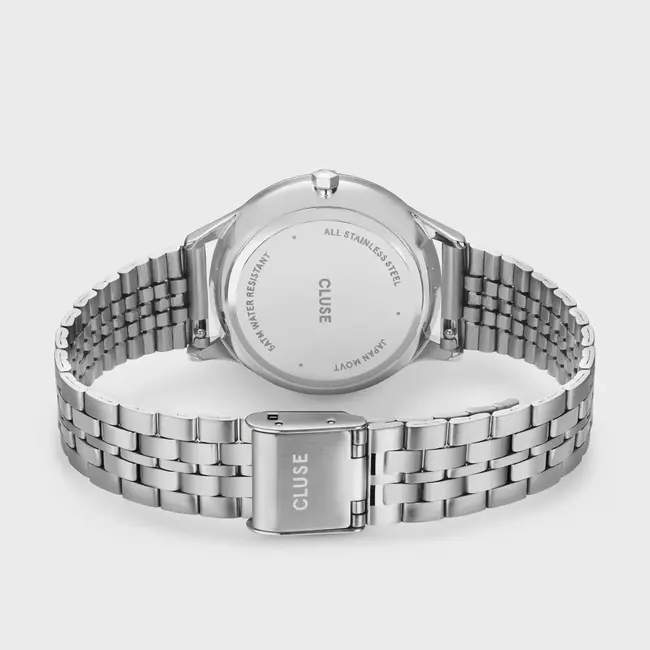 Cluse Uurwerk Minuit Date Steel Silver