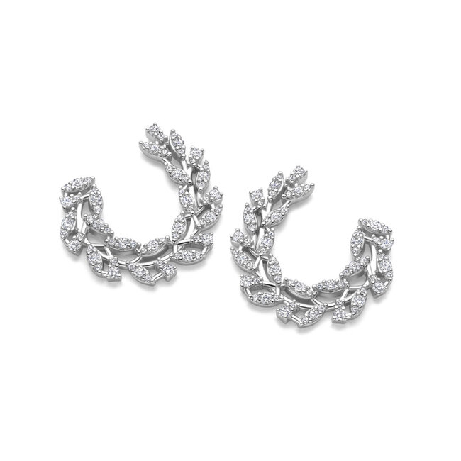 Silver Rose Oorring Melanie
