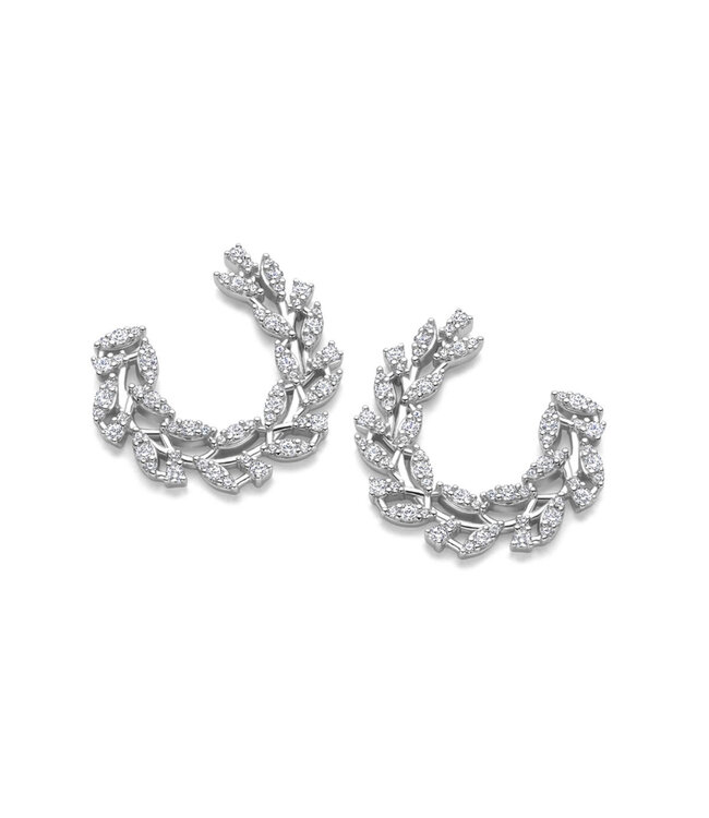 Silver Rose Oorring Melanie