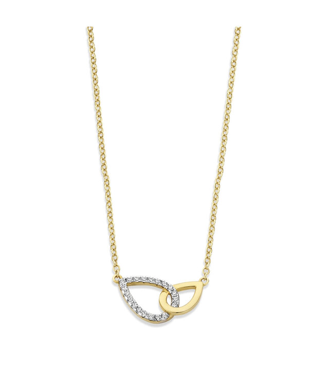 Silver Rose Halsketting Febe Goud