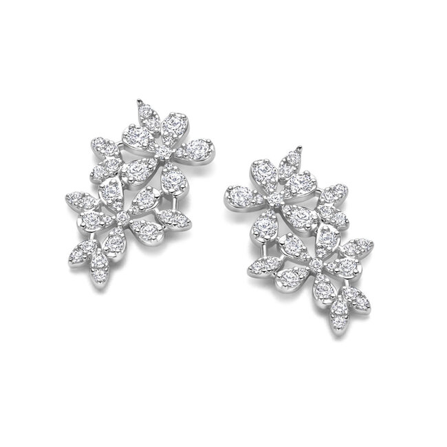 Silver Rose Oorring Anita