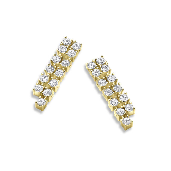 Silver Rose Oorring Romy Goud