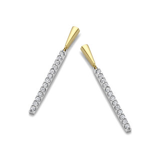 Silver Rose Oorring Stien