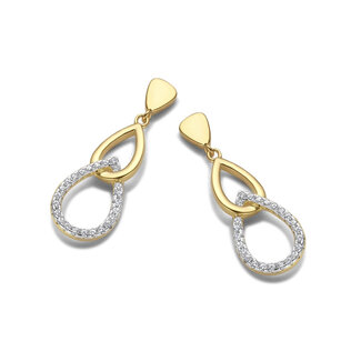 Silver Rose Oorring Febe Goud