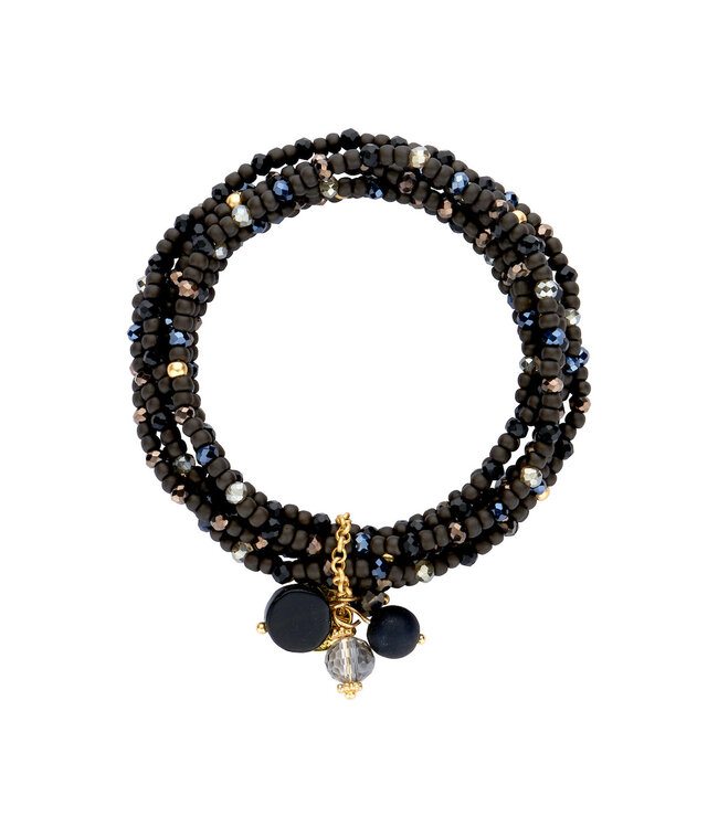 Les Cordes Armband Pan88 Zwart