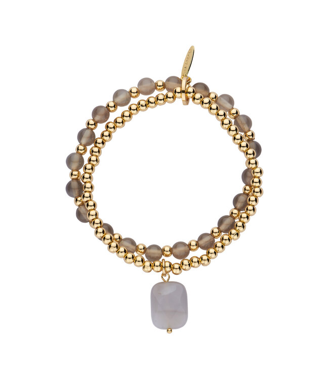 Les Cordes Armband Oda Grijs