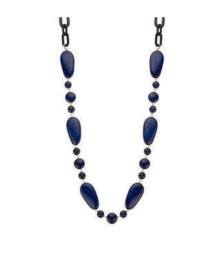 Les Cordes Halsketting Klaudia Donkerblauw