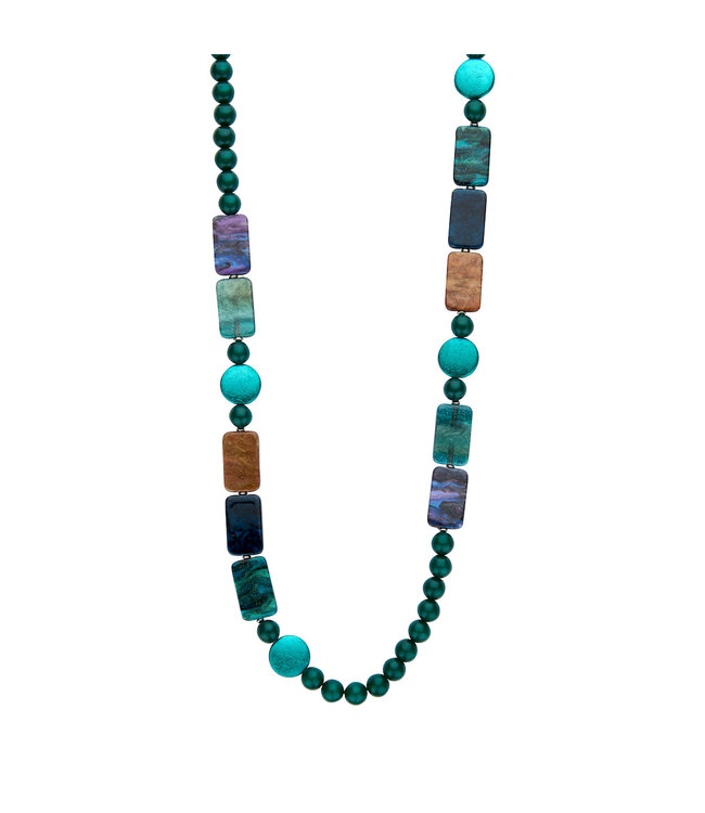 Les Cordes Halsketting Kesia Blauw