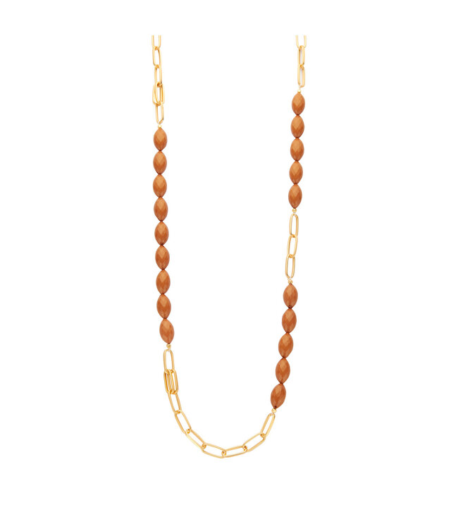 Les Cordes Halsketting Gianna Camel