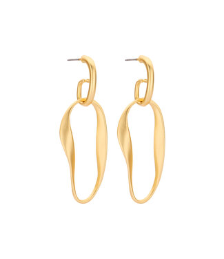 Les Cordes Oorring Deef Goud Mat