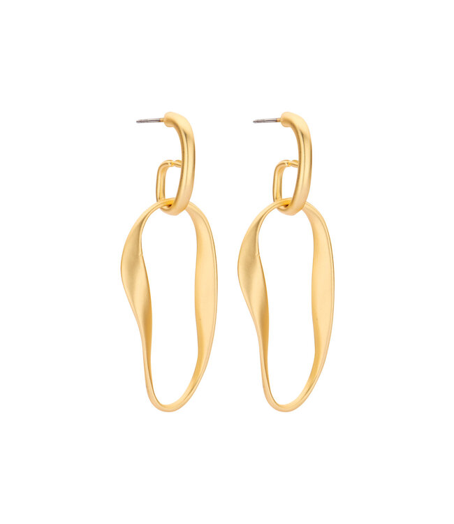 Les Cordes Oorring Deef Goud Mat