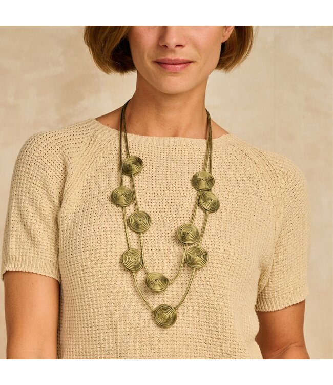 Les Cordes Halsketting Urtis Groen