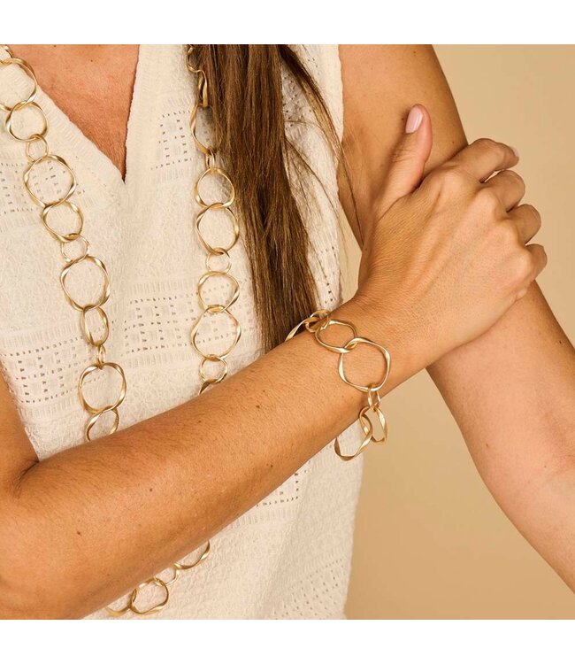 Les Cordes Les Cordes - Halsketting Goud Mat