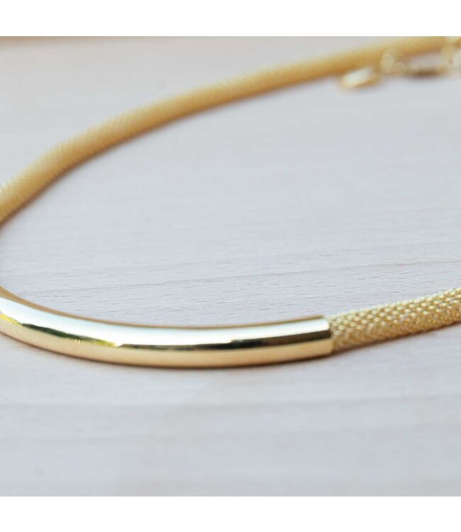 Paviè Ketting Chiara Oro – minimal koordketting met bar