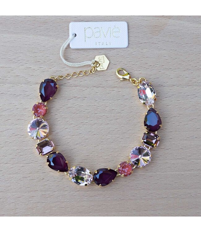 Paviè Armband Caterina Bordeaux