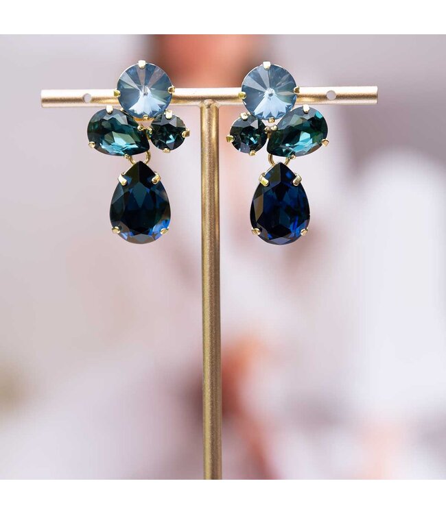 Paviè Oorring Sofia Blu – kristalcluster met druppel