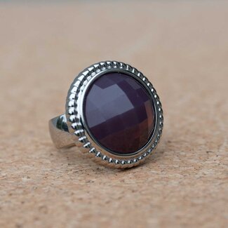 MelanO Ring Zilver Purple Taupe