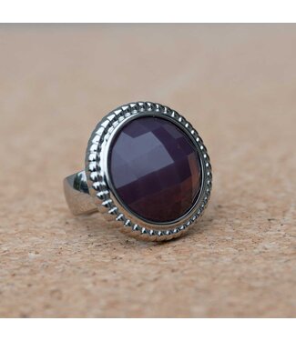 MelanO Ring Zilver Purple Taupe