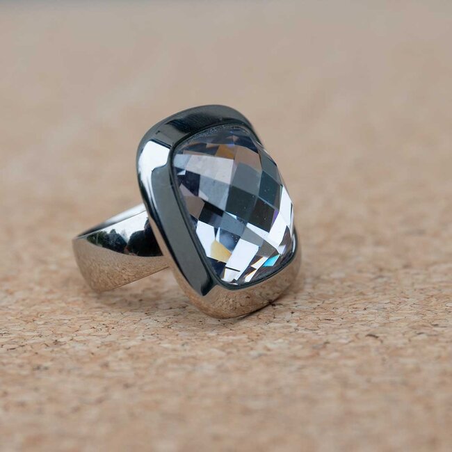 MelanO Ring met Crystal – 28mm