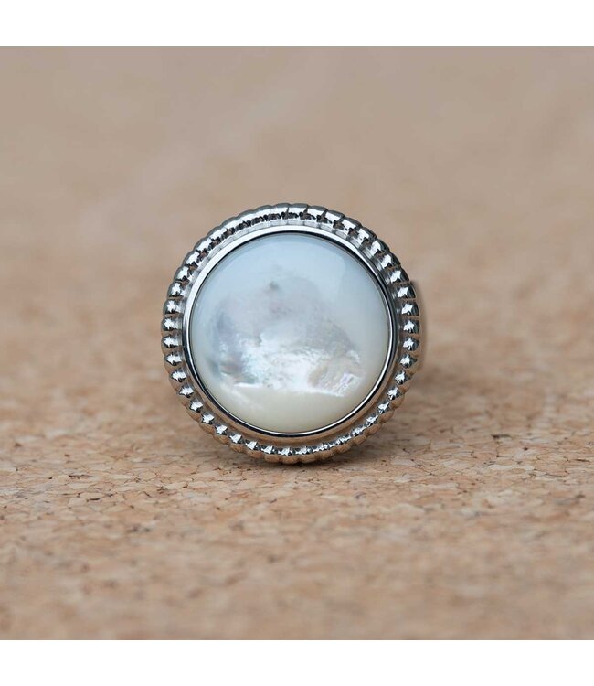 MelanO Ring met Bali Opal – 22mm