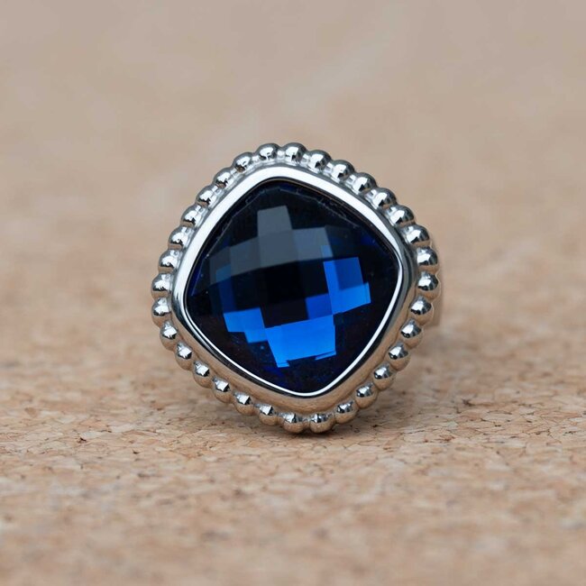 MelanO Ring met Lake Blue – 22mm