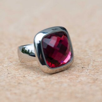 MelanO Ring Zilver Fuchsia