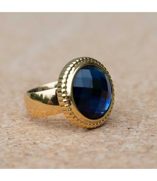 MelanO Ring Goud Lake Blue